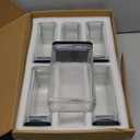 APT 1101 26 oz Glass Storage Jars with Bamboo Lid, set of 6, glass canisters with airtight lids, Clear jars with lids for Cookie, Candy, Tea, Coffee Bean and Rice, Black