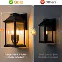 ropelux Solar Lights Outdoor Waterproof, 3 Modes Porch Lights, Motion Sensor Outside Light for House, Outdoor Wall Lights Lantern, Exterior Lighting Fixtures for Garden Patio Fence Yard Garage, 2Pack