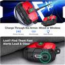 for AirPods 4 Case Cover [Safety Lock] [Magnetic One-Click Open] [Military Shockproof Armor] Double Rugged Outdoor Wireless Charging Case for AirPods 4th Generation with Keychain, Red
