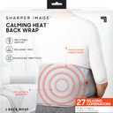 Calming Heat Back Wrap by Sharper Image | Cordless Electric Inflatable Heating Pad, Auto Shut-Off Feature, Gift for Holidays, Women & Men | 3 Heat, 3 Vibrating Massage (Back Wrap Without Power Pack - 27 Combinations)