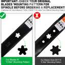 Grasscool 532134149 422719 134149 Mulching Blades for Craftsman 42 inch Deck Riding Lawn Mower Tractor with 5-Star Mounting Pattern LT1000 LT2000 Replace 424752 138971