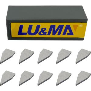 Carbide Knife Sharpener Blades, 10 Pieces Reversible Replacement Blades, for Industrial and DIYers by LU&MN