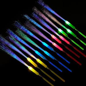 Kasyat 10 Pieces Fiber Optic Wand Light up Glow Stick LED Colorful Flashing Wands for Party Favors(Classic Color)