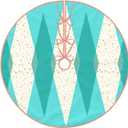 Faux Linen Christmas Tree Skirt, Mid Century Modern Argyle Xmas Tree Base Cover for Indoor Outdoor Holiday Party & Home Decoration 48"