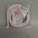 39 Inch Collapsible Shower Threshold Water Dam Barrier,Self Adhesive Silicone Shower Water Bathtub Splash Guard Bathroom Kitchen Water Stopper Blocker for Dry and Wet Separation Seal Strip Edge Trim (White)