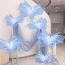 Geelin 6 Pcs Large Gradient Blue Butterfly Decorations Mariposas Grandes para Decoracion Big Butterfly Party Decor 20 Inch 12 Inch 3D Silk Butterflies for Baby Shower Birthday Party Wedding Decor