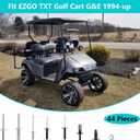10L0L Golf Cart Complete Body Metal Rivet Hardware Kit for 1994+ EZGO TXT Gas/Electric with Extra 10 PCS Plastic Fastener Tree Rivets
