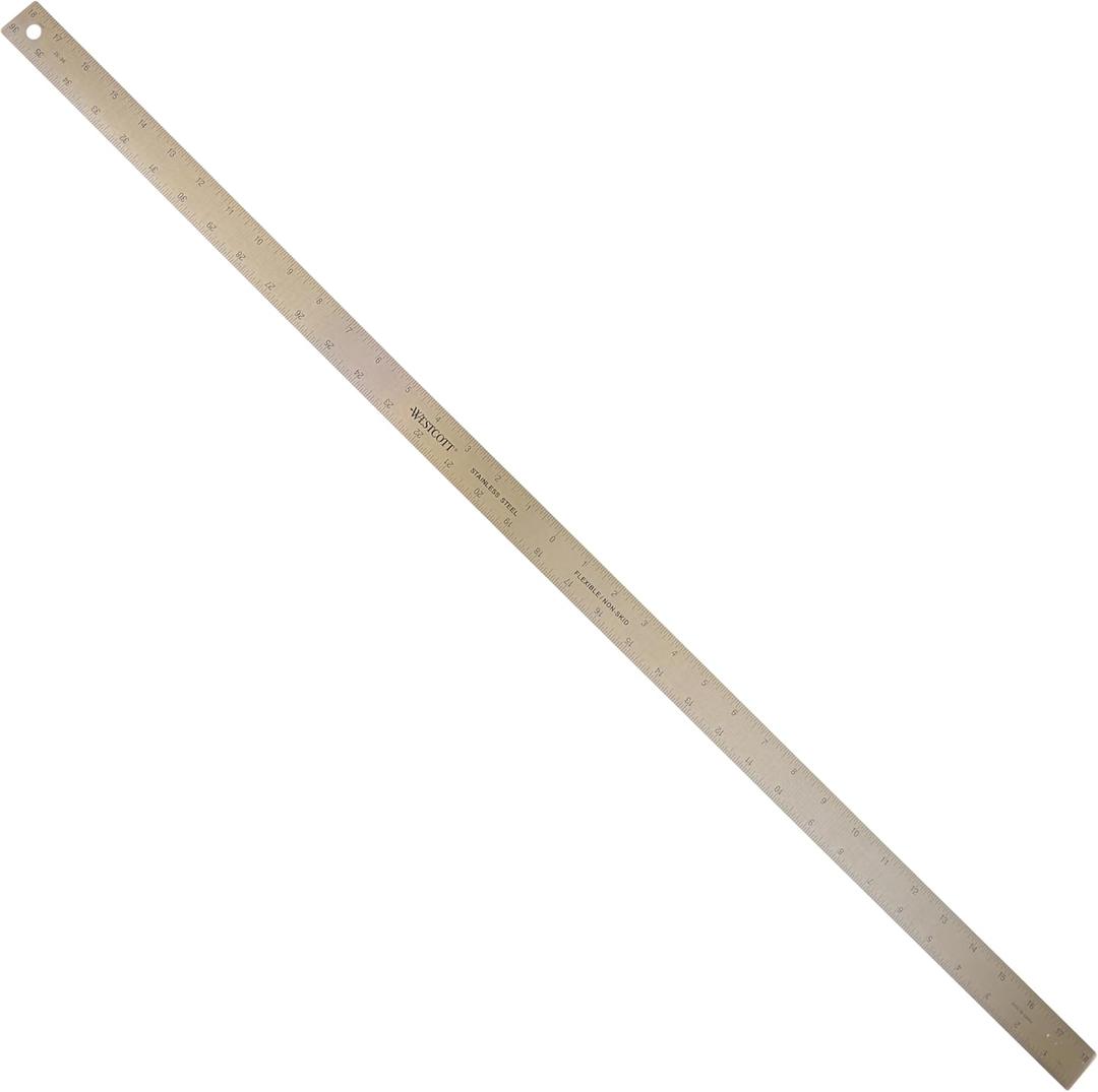 Westcott Stainless Steel Ruler, Zero Center, 36" (ZC-36)