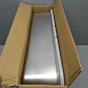 Stainless Steel Cat Litter Box with Lid, XL Extra Large High Sided Litter Box for Big Cats, Odor Free Open Top Litter Pan Easy Cleaning Anti-Urine Leakage Non-Stick, Includes Scoop, Light Grey