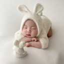 Baby Easter Bunny Photo Props Newborn Photography Outfits Girl Boy Animal Costume Set Newborn Baby Photo Shoot Outfits Girl Boy Photography Props