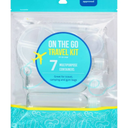 On The Go -Travel- Camping - Gym 7pcs Clear Empty Containers Travel Kit