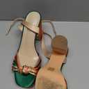 sun gurg Strappy Platform Heels for Women Square Open Toe Chunky High Heels Multicolored Ankle Strap Block Heeled Sandals for Prom Wedding Date Night,Size 9