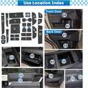 SXCY for 2024-2026 Lexus GX 550 Cup Holder Inserts Liner [Not for Cool Box] 2025 2026 GX 550 Door Slot Mats for 2024-2026 Lexus GX550 Accessories 2025 2026 GX550 Cup Console Inserts Liner (Black)