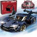 Lamb AVENTTAOR Super Car Building Toys - 1:8 Model Car Building Blocks Challenging Race Cars Sets Super Cars Display Model Collectible Gifts for Adults(4260pcs) (Starry Blue)