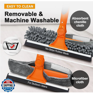 ARTIPOLY Professional Window Squeegee Cleaner, 2 in 1 Shower Squeegee with Ex