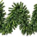 Vickerman 9' x 14" Bangor Mixed Pine Artificial Christmas Garland with 255 PVC Tips - 9 Foot Christmas Garland - Unlit 9ft Garland - Lush 9ft Pine Garland (Green)