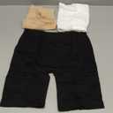 INNERSY Women's Slip Shorts for Under Dresses High Waisted Shorts (Large, Black Nude White)