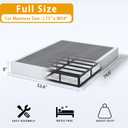 SHLAND 8 Inch Full Box Spring, High Profile Full Size Box Spring Metal Frame Mattress Foundation with Fabric Cover, Easy Assembly