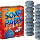SCRUBIT 20 Pack Steel Wool Soap Pads - Metal Scouring Cleaning Pads for Dishes, Pots, Pans, and Ovens - Pre-Soaped for Easy Cleaning of Tough Kitchen Grease and Oil