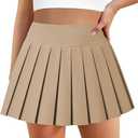 DLOODA Pleated Tennis Skirts for Women High Waisted Golf Skort with Pockets Built-in Shorts, Stretchy, Soft, Quick-dry, A-line, Lightweight, Pickleball, Workout, Running, Athletic, Casual, Size: Small