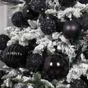 6in Large Christmas Ornaments Shatterproof Christmas Ball Ornaments Giant Hanging Balls MercuryDecorations for Holiday(Black,2pc)