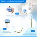 Hotop 40 Pcs Rose Artificial Flowers Bulk with Long Stem,Realistic Silk Fake Roses Bouquet for Home Wedding Centerpieces Party Table Decoration Valentines Gifts(Light Blue)