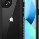 Lanhiem for iPhone 13 Mini Case, IP68 Waterproof Dustproof Shockproof Cases with Built-in Screen Protector, Full Body Sealed Protective Front and Back Cover for iPhone 13 Mini, 5.4 inch (Black)