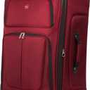 SWISSGEAR Sion Softside Expandable Spinner Luggage Durable Lightweight Travel Suitcase, Burgundy, Checked-Large 29-Inch