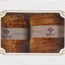 MEEDEE Copper Velvet Crushed Ribbon 2 Inch Frayed Edge Silk Ribbons 2 Rolls 4 Yards Crinkle Terracotta Ribbons Orange Velvet Ribbon for Christmas Tree, Gift Wrapping, Holiday Decor