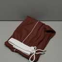 ZAFUL Women's Parachute Pants Y2K Wide Leg Cargo Sweatpants Drawstring Waist Jogger Pants with Pockets (Medium, 0-coffee)