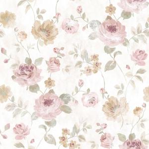 Heroad Floral Wallpaper Pink Wallpaper Vintage Watercolor Rose Flower Peel and Stick Wall Paper Removable for Bedroom Cabinets Countertops Contact Paper Removable Self Adhesive Vinyl 17.3"x393"
