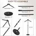 Mannequin Torso, 30 to 41 Inch Height Adjustable Shirt Display Stand for Vendors Shop Graduation Party, Stable Ease Assembly Dress Form Clothes Garment Rack, Jacket Coat Hanger Stand, Black