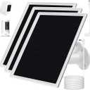 Solar Panel Charger , Compatible with Ri ng Stick Up Cam Battery, Ring Spotlight Plus/Pro Battery, Waterproof, 5V 6W Fast Charging (3Pack White)