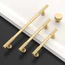 Asidrama 20 Pack Brushed Gold Zinc Cabinet Knobs for Dresser Drawers