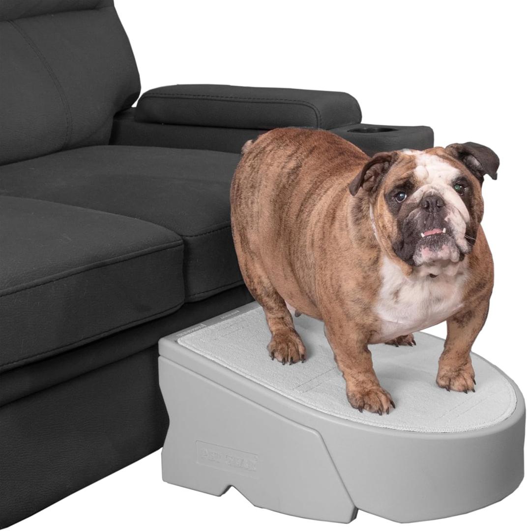 Pet Gear Stramp Stair and Ramp Combination for Dogs/Cats, Easy Step, Lightweight/Portable, Sturdy, Easy Assembly (No Tools Required), Fog