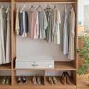 Cupic Cupid Under Bed Storage Containers, Foldable Organizer with Lid for Bedroom, Underbed Storage Box for Blankets, Clothes, Shoes, 2 Pack, Grey