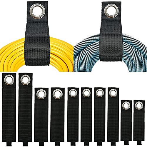 ZTSXLLIM Heavy-Duty Storage Straps (Assorted 10 Pack) - Extension Cord Storage, Organizer, Cord Wrap Keeper, Cable Straps for Tools, Hoses, Rope, RV, Workshop and Garage Wall Storage and Organization