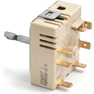DG44-01006B PER001-12D Dual Burner Infinite Switch - Compatible with Samsung Range/Oven Surface Element Control, Fits for Samsung NE59J7750WS NE58K9850WS NE59M4310SS