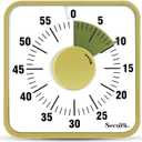 Secura 60-Minute Visual Timer, 7.5 Inch Oversize Countdown Timer Clock for Kids and Adults, Durable Mechanical Time Management Tool with Magnetic Backing (Taupe)