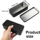 18 PCS 6 inches Rectangular Metal Tin Box, 6 x 2.8 x 1.6 Inch Rectangular Tin Boxes with Lids, Rectangle Tin Cases for Office Supplies, School, DIY Crafts & Home Organization(Black)
