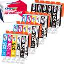 KINGWAY 225 226 Ink Cartridges Compatible Replacement for Canon PGI-225 CLI-226 Ink Cartridges for Canon Printer MG5120 MG6120 MG6220 MG8120 MG8220 MG8120B iP4820 iP4920, 20Pack (with Gray)