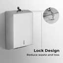 Paper Towel Dispenser Wall Mount - Multifold Trifold Paper Towel Dispensers, Large Capacity Stainless Steel Tissue Holder, Suitable for Bathrooms and Public Places
