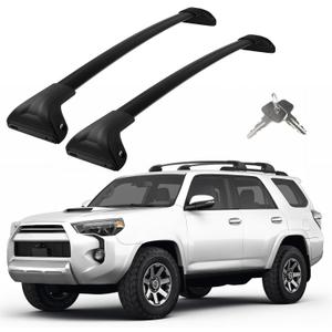 Roof Rack Cross Bars Compatible with Toyota 4 Runner 2010-2024, Adjustable Aluminum Heavy Duty 300 LBS Anti-Theft Lock Cargo Carrier Rooftop Crossbar Accessories for Bike, Basket, Snowboard, Luggage