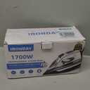 Steam Iron for Clothes 20s Fast Heat-up,1700W Iron with 14.07oz Large Water Tank,Non-Stick Ceramic Soleplate, Anti-Drip, Auto-Off, Burst Steam, Self-Cleaning