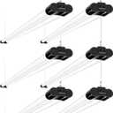 hykolity 6 Pack 4FT Linkable LED Shop Light, Utility Shop Light Fixture, 4400lm, 42W [250W Equivalent], 5000K Daylight Shop Lights for Garage, Hanging or Surface Mount, with Power Cord, ETL, Black