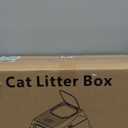 Vivifying Stainless Steel Litter Box with Lid, XL Front Entry Enclosed Extra Large Litter Box for Big Cats & Kitty, Top Exit Metal Cat Pan with Scoop, Mat, Trapping Step, Charcoal Filter (Gray)