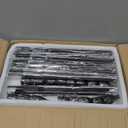 48 Pack Candle Holders Taper Candle Holders Tall Metal Candle Stands Holders for Table Centerpiece Modern Pillar & Home Wedding Decor, Matte Black