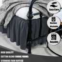 Black Bed Skirt King Size Ruffled Bed Skirt with Split Corners, King Bed Skirt 14 Inch Drop, King Size Bed Skirt Black for Ruffled Bed Skirt with Split Corners, Bed Skirt, King Size