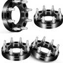 EVIL ENERGY 8x180 Wheel Spacers 1.5 inch Compatible with Chevy Silverado 2500 2011-2018, 8x180 mm 8 Lugs 125 mm Hub Bore M14x1.5 Studs Black, Not Hubcentric
