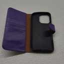 ZZXX for iPhone 16 Pro Wallet Case with [RFID Blocking] Card Slot Kickstand Magnetic Closure Leather Flip Fold Protective Phone Case for iPhone 16 Pro Case Wallet(Purple-6.3 inch)